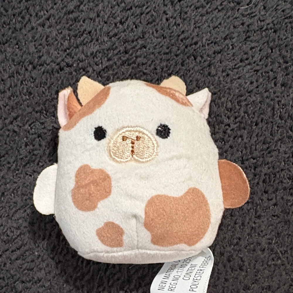 Squishmallows Brown and Cream Cow Plush